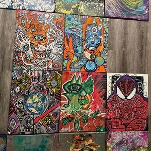 Wall graphic canvas bundle art